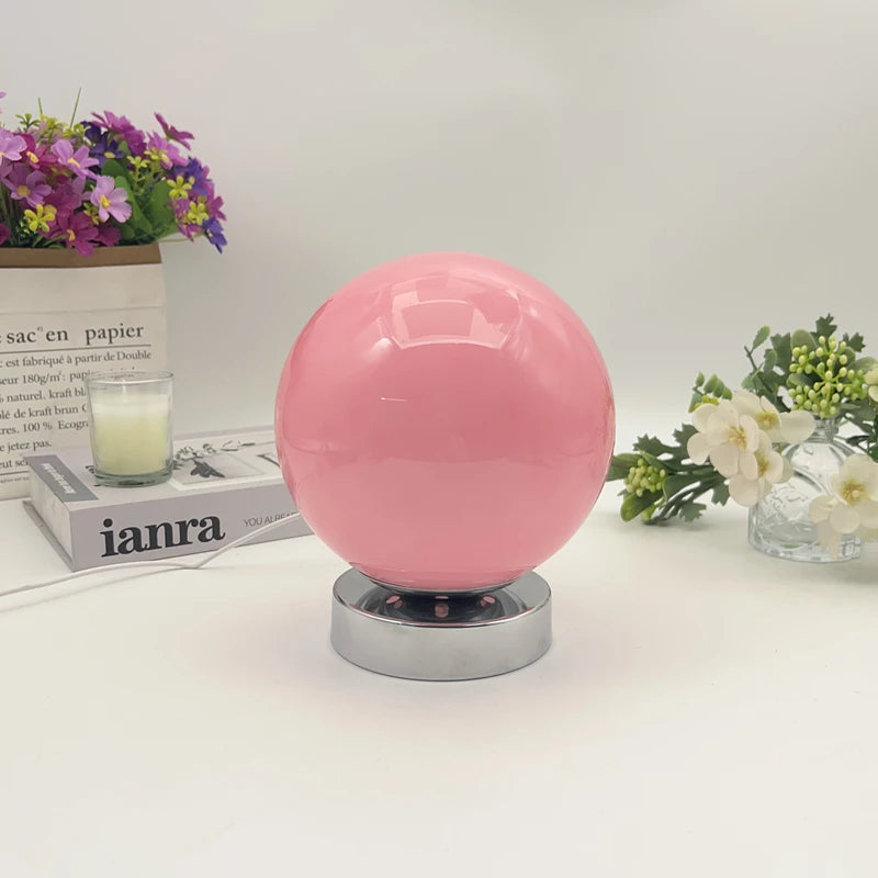 Murano Glass Table Lamp USB Powered Vintage Glass Lighting