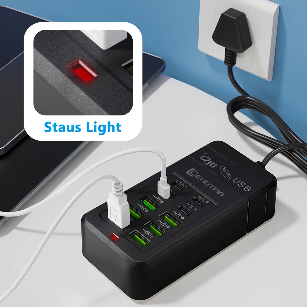 USB Charger Power Adapter with 1.2m Extension Cord