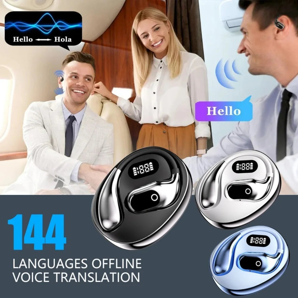Translator Headphones 2PCS Wireless Bluetooth with 144 Languages