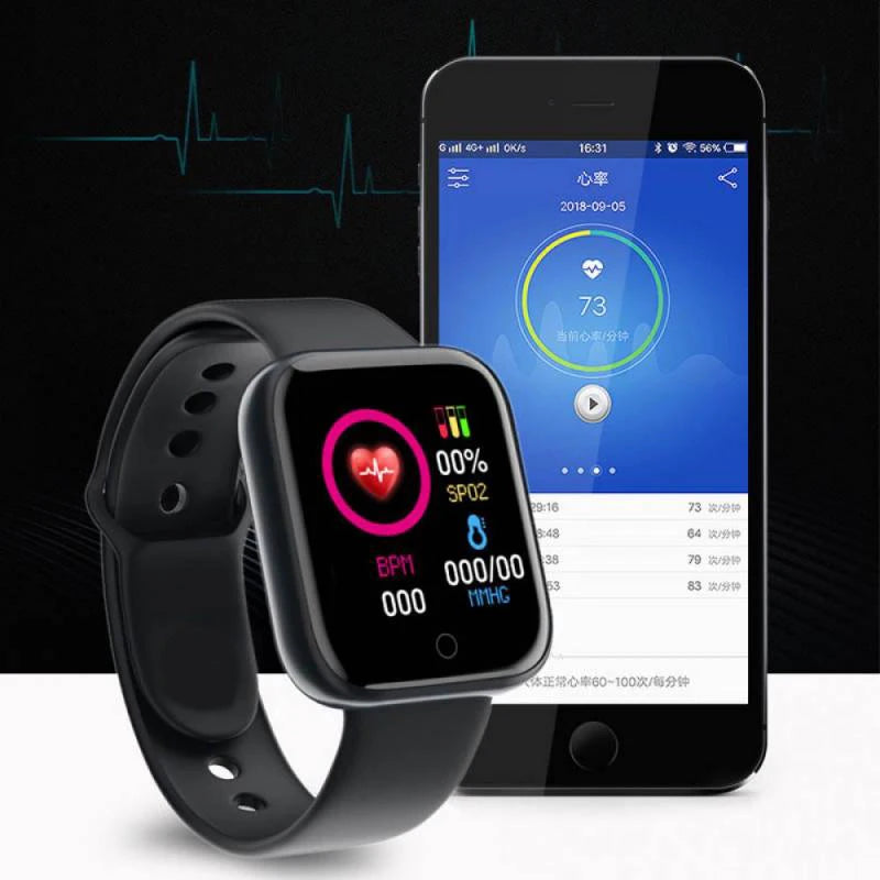 Y68 Smartwatch D20 Bluetooth Fitness Tracker for Men and Women