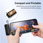 4500mAh Mini Power Bank Portable Charger Dual USB-C Black