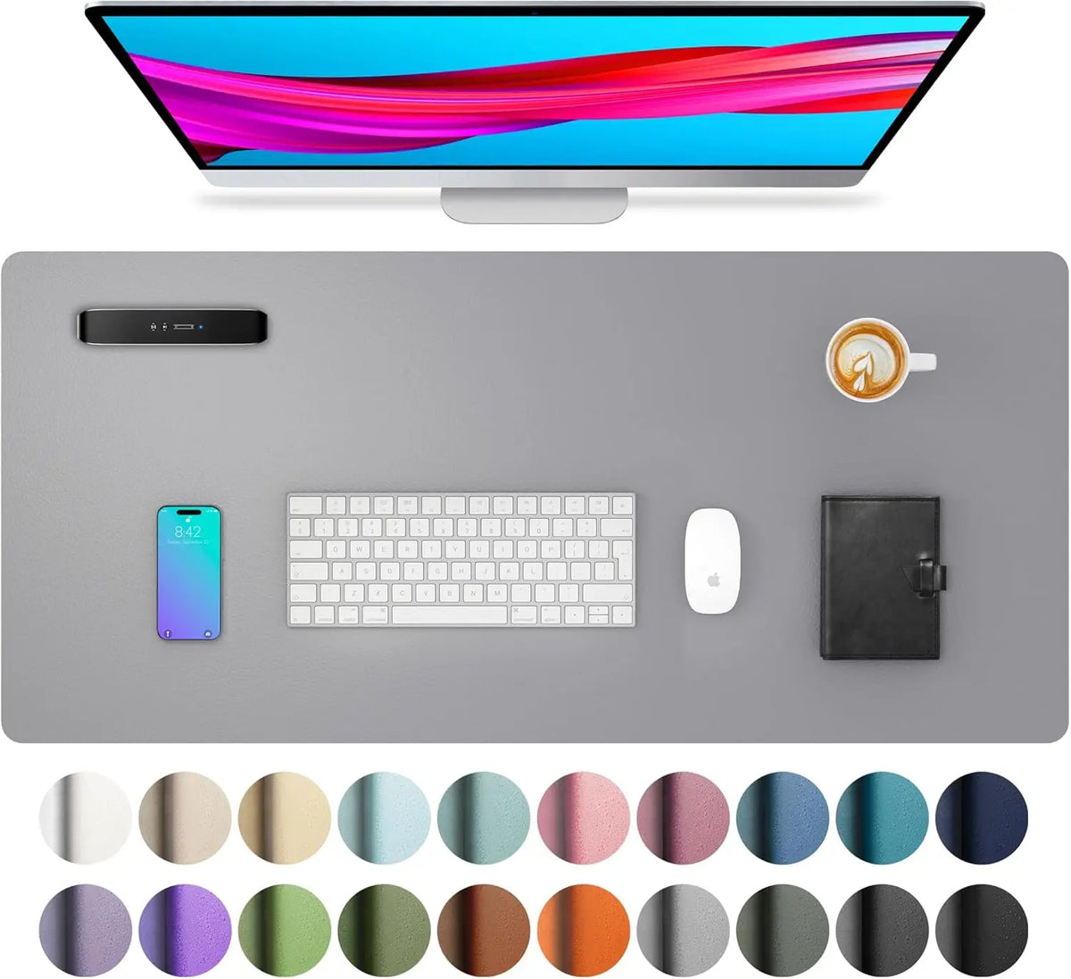 Large Waterproof PU Leather Desk Mat for Office and Home