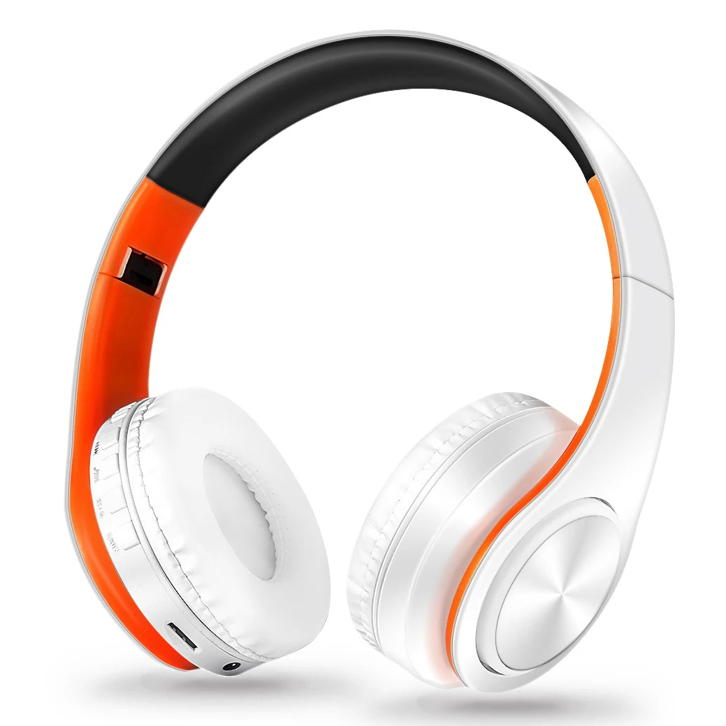 Gold Wireless Headphones Bluetooth Earphone Stereo Headset
