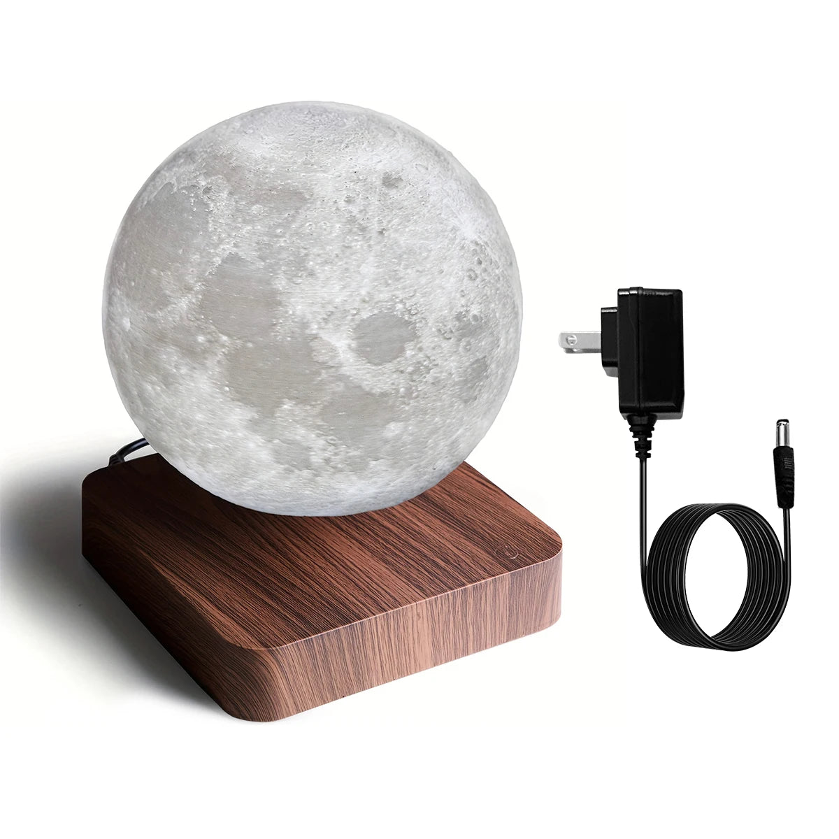 Magnetic Floating Moon Lamp with Wooden Base
