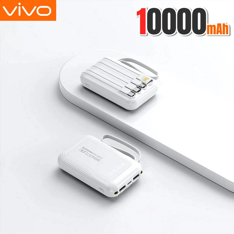 VIVO Mini Power Bank 500000mAh with 4 Built-in Cables