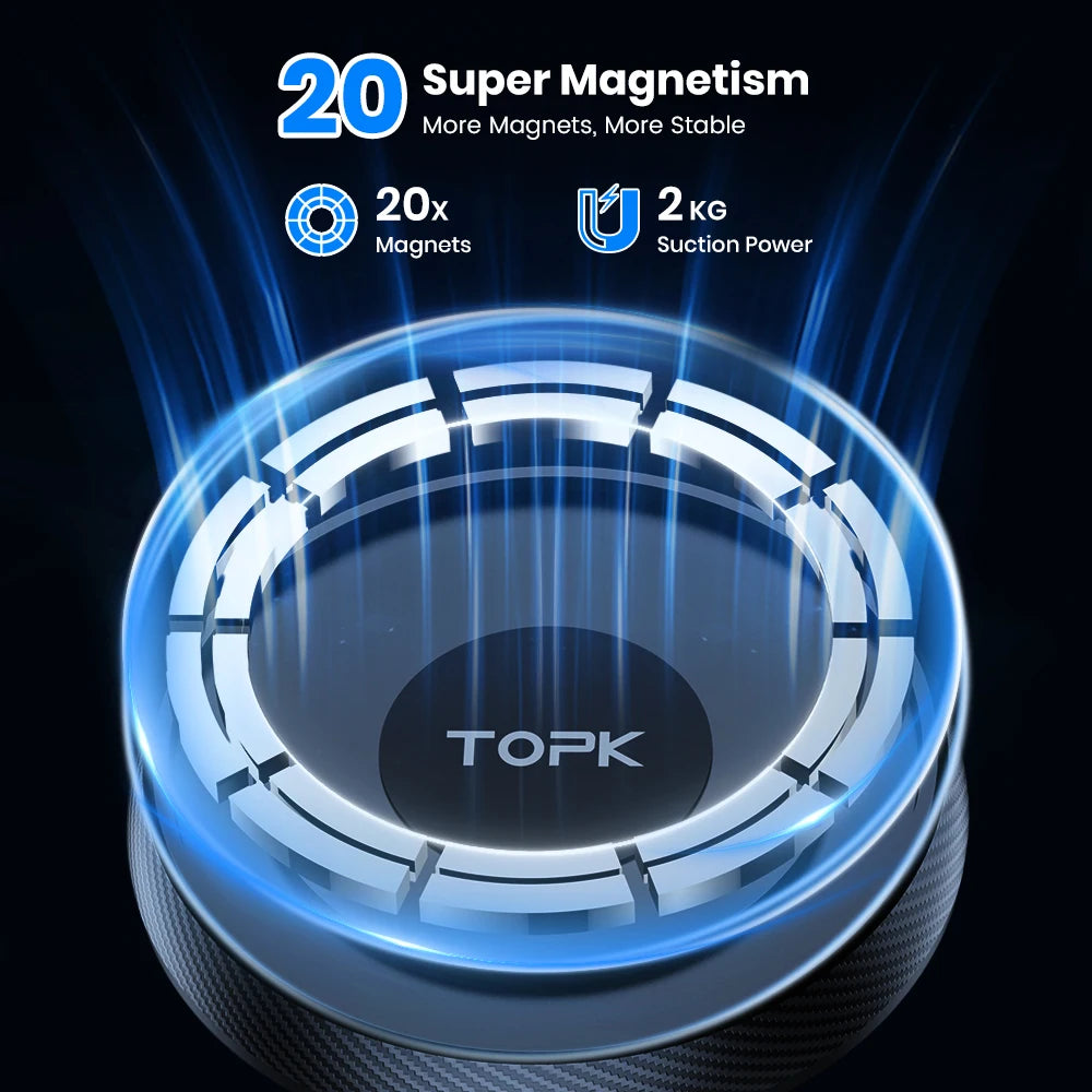 Magnetic Car Phone Holder TOPK Air Vent Stand for iPhone 15