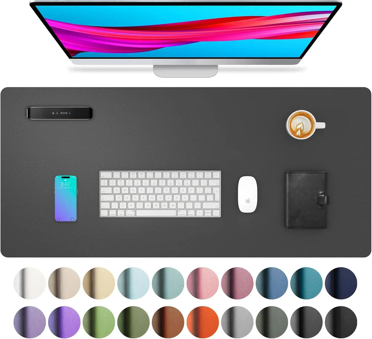 Large Waterproof PU Leather Desk Mat for Office and Home