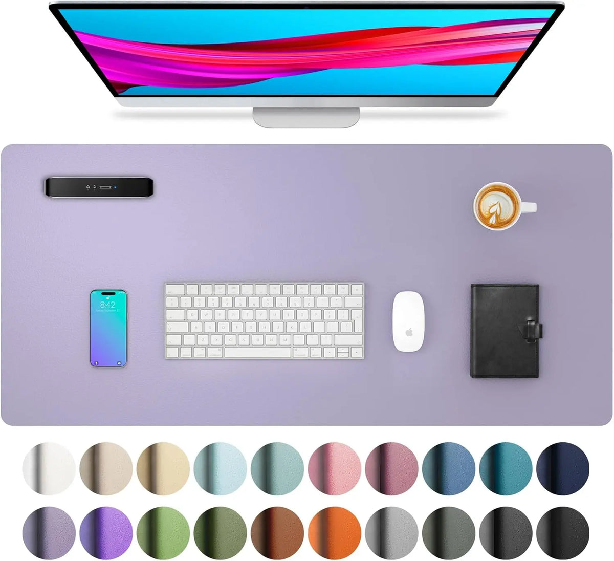Large Waterproof PU Leather Desk Mat for Office and Home