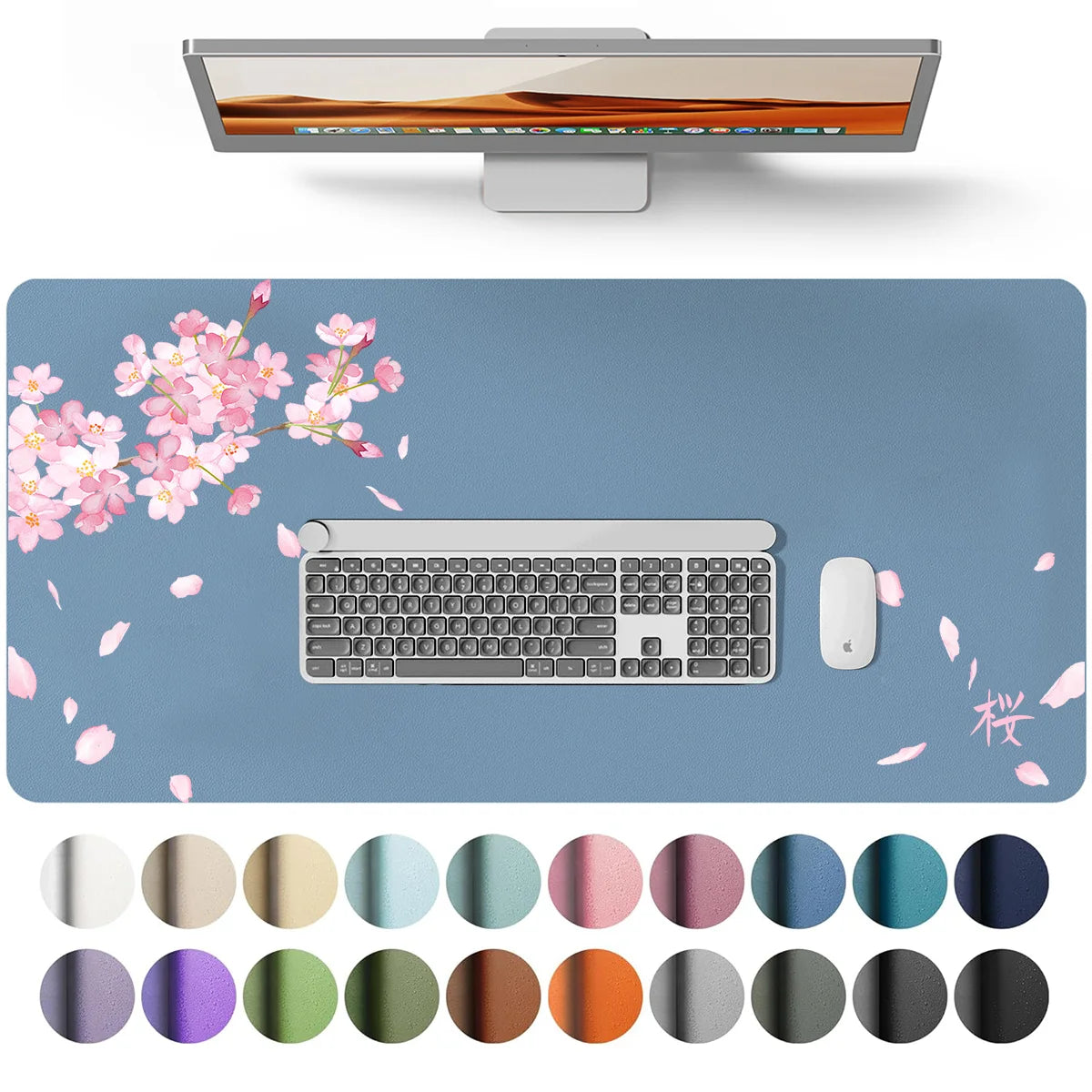 Large Waterproof PU Leather Desk Mat for Office and Home