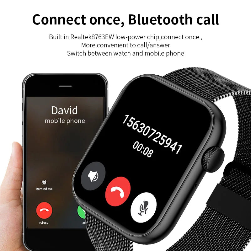 LIGE Smart Watch 1.85 Inch Bluetooth Call Sports Bracelet