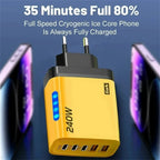 240W USB C Charger Fast Charging Adapter for Phones
