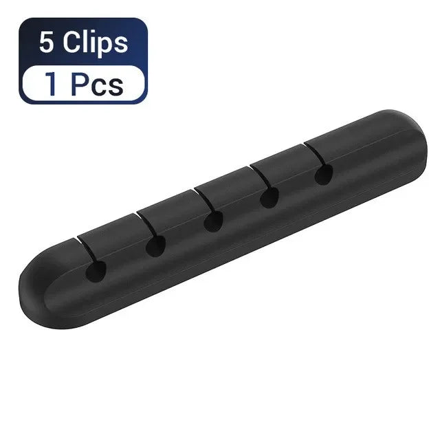 USB Cable Organizer Silicone Winder for Desktop Tidy Management