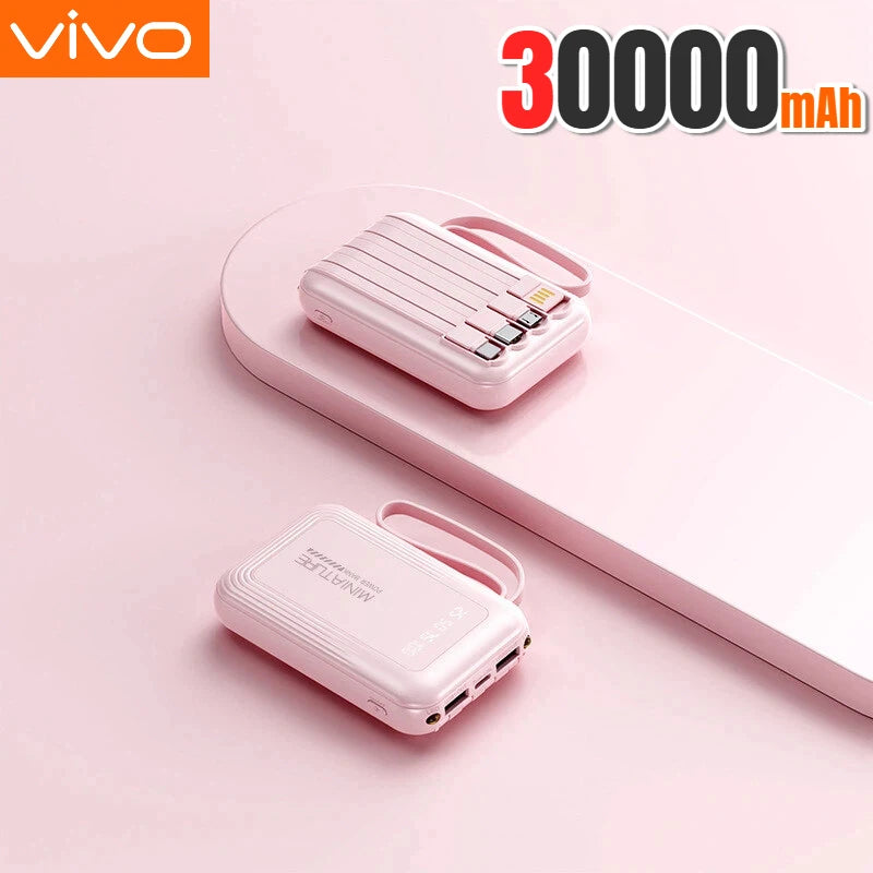 VIVO Mini Power Bank 500000mAh with 4 Built-in Cables
