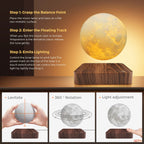Magnetic Floating Moon Lamp with Wooden Base