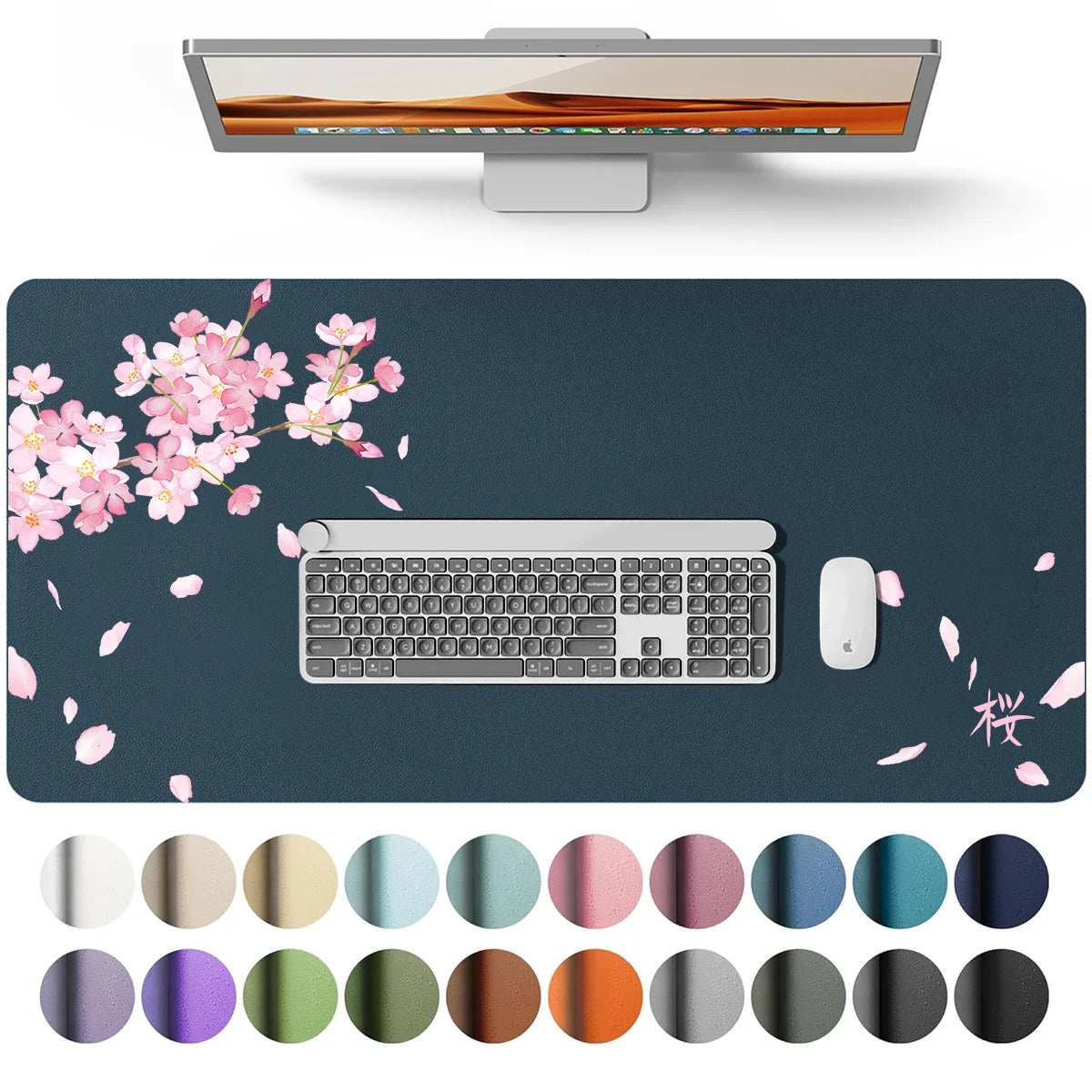 Large Waterproof PU Leather Desk Mat for Office and Home