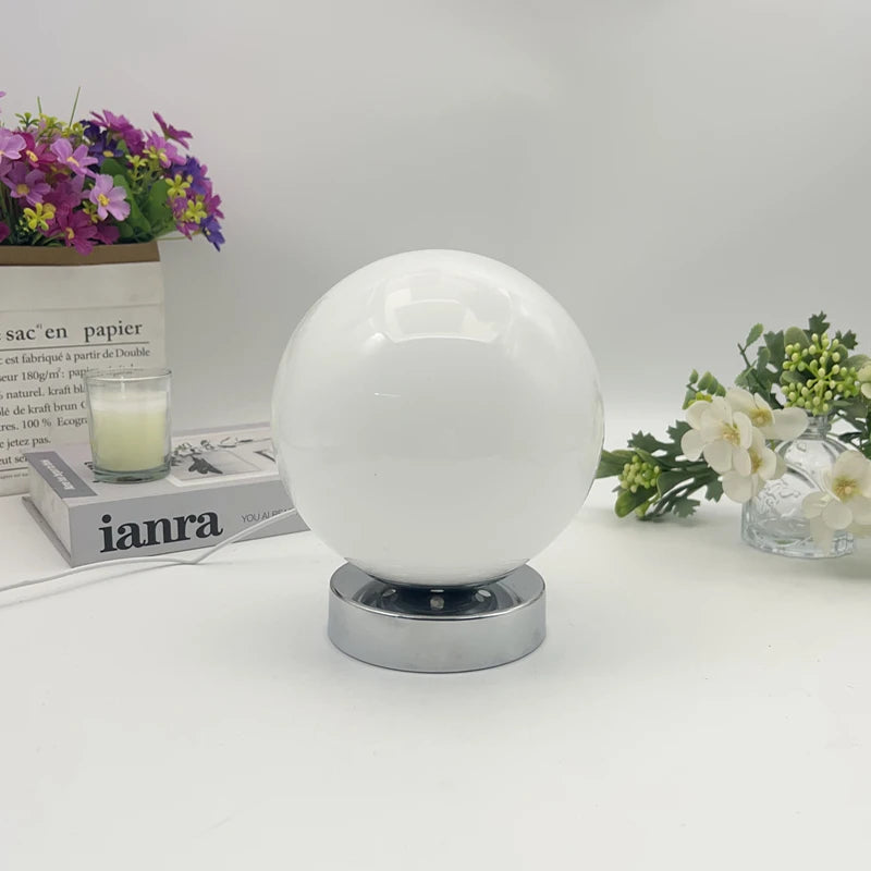 Murano Glass Table Lamp USB Powered Vintage Glass Lighting