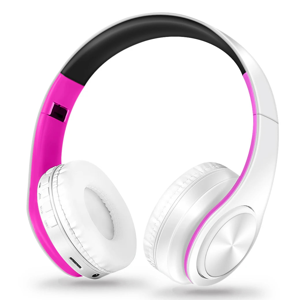 Gold Wireless Headphones Bluetooth Earphone Stereo Headset