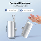 4500mAh Mini Power Bank Portable Charger Dual USB-C Black