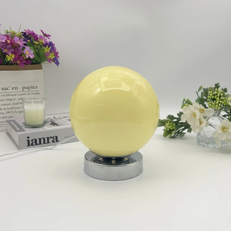Murano Glass Table Lamp USB Powered Vintage Glass Lighting
