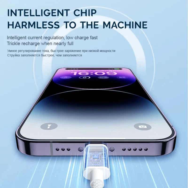 30W Fast Charging USB Cable WANZP 2M Braid for iPhone
