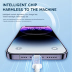 30W Fast Charging USB Cable WANZP 2M Braid for iPhone