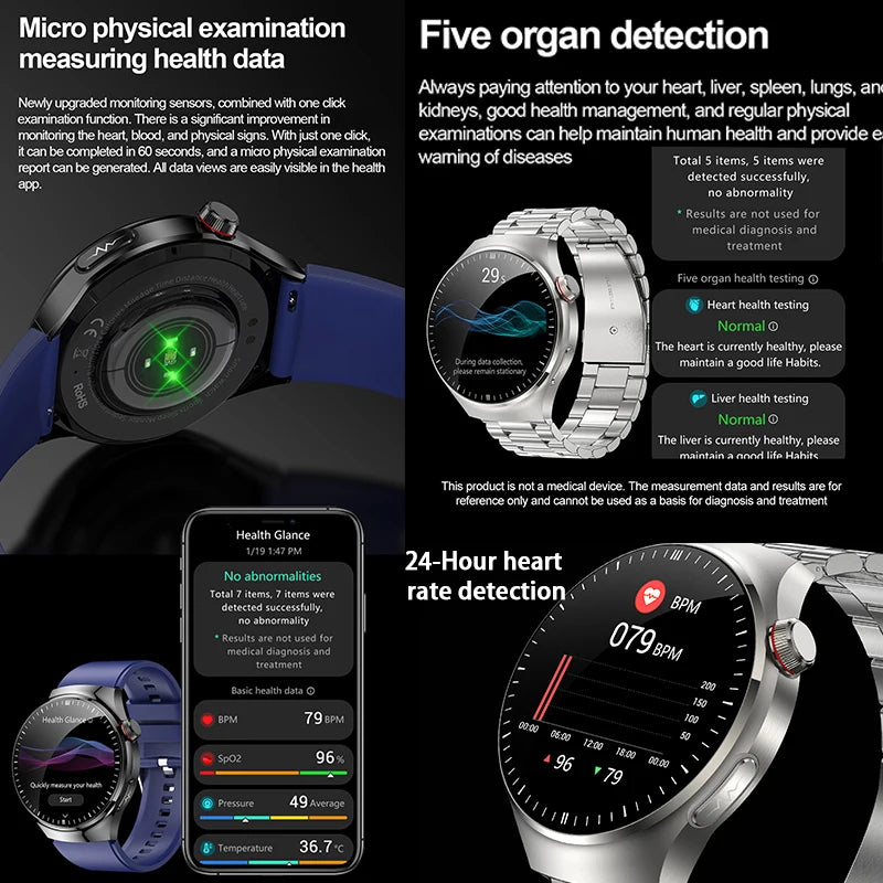 Smart Watch TK26 Blood Oxygen ECG Body Temperature by GUHUAVMI