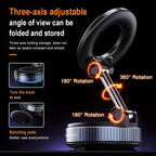 Magnetic Car Phone Holder Stainless Steel Adjustable Mount