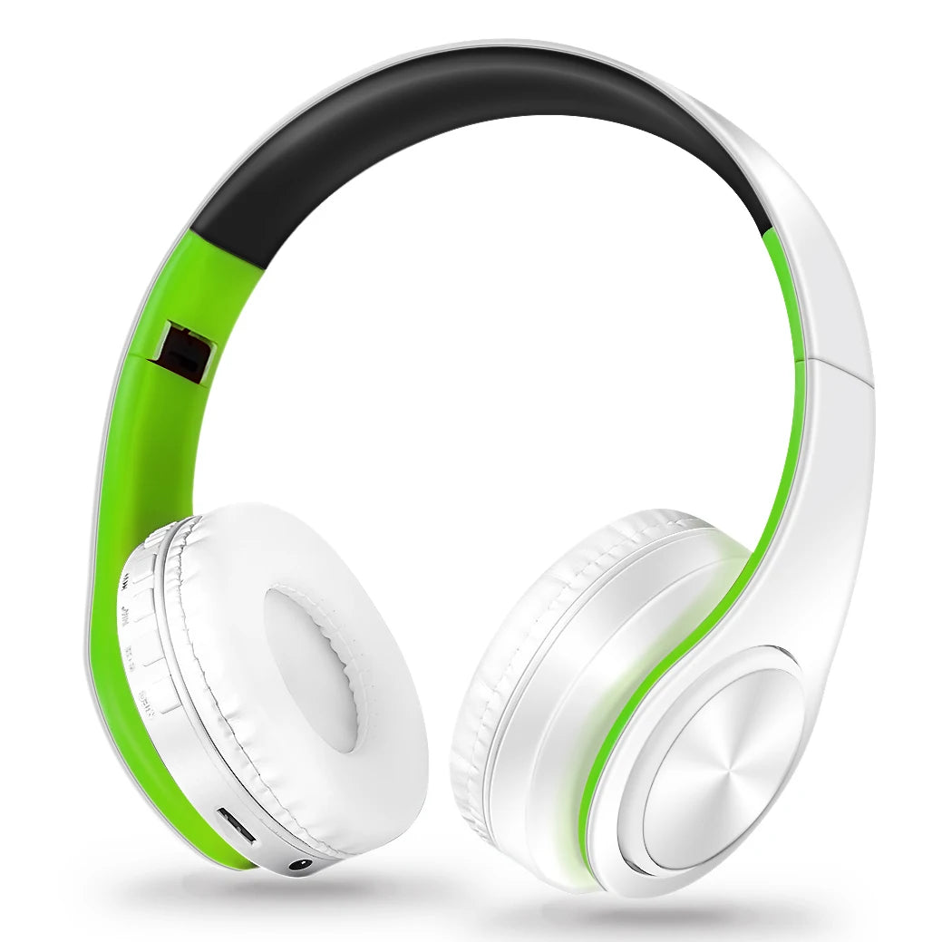 Gold Wireless Headphones Bluetooth Earphone Stereo Headset