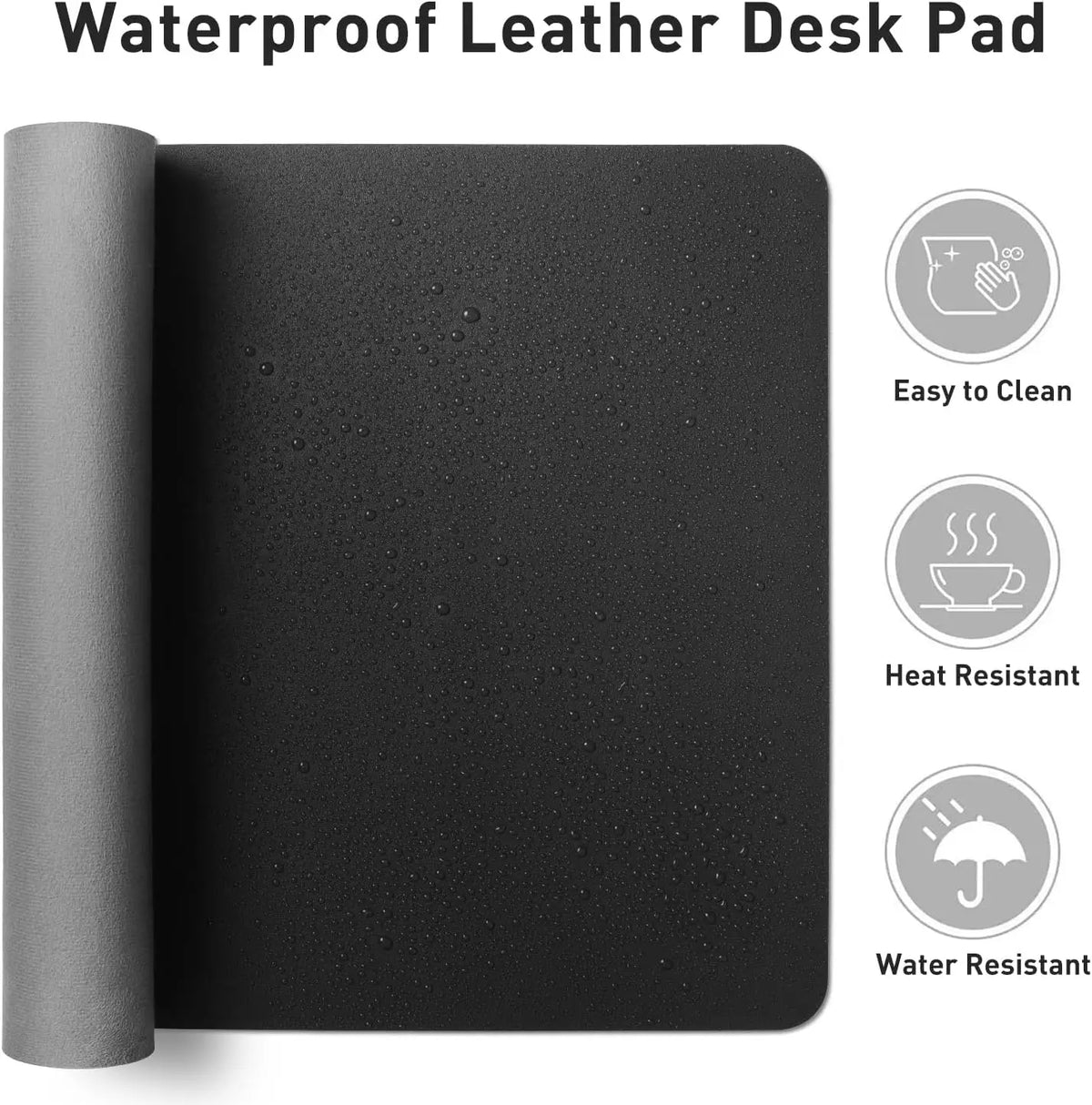 Large Waterproof PU Leather Desk Mat for Office and Home