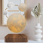 Magnetic Floating Moon Lamp with Wooden Base