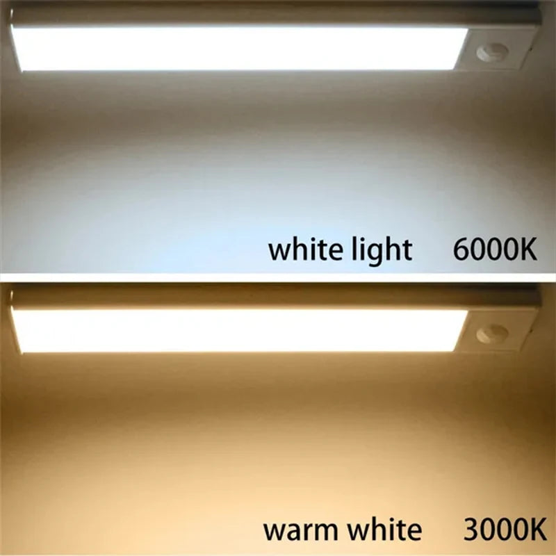PIR Motion Sensor LED Night Light Dimmable Rechargeable Lamp