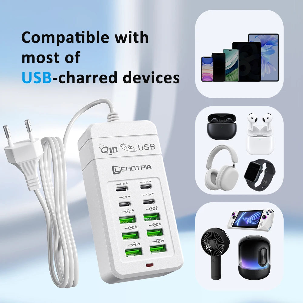 USB Charger Power Adapter with 1.2m Extension Cord