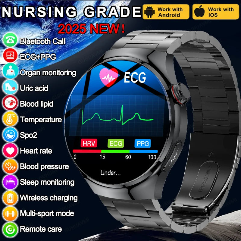 Smart Watch TK26 Blood Oxygen ECG Body Temperature by GUHUAVMI
