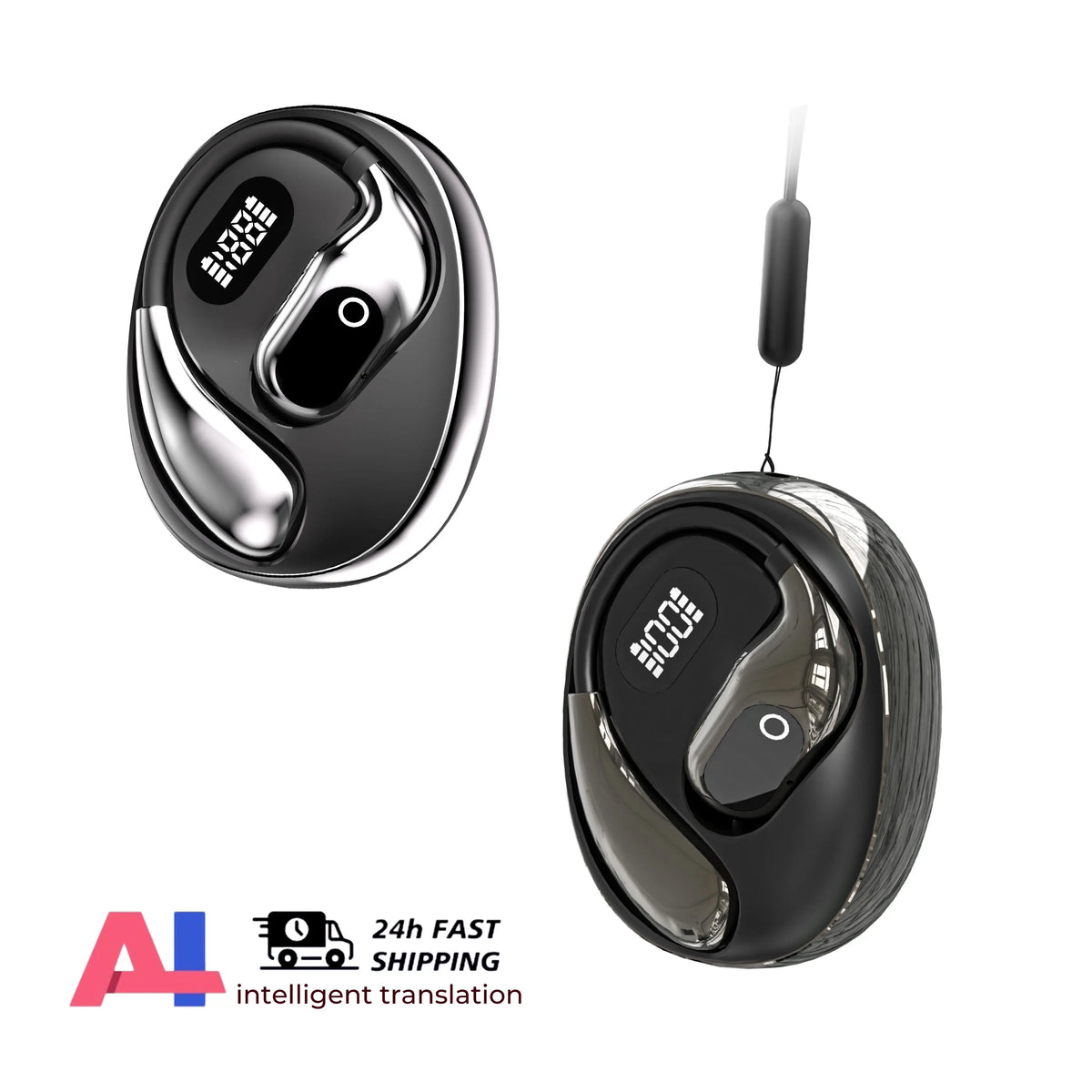 Translator Headphones 2PCS Wireless Bluetooth with 144 Languages