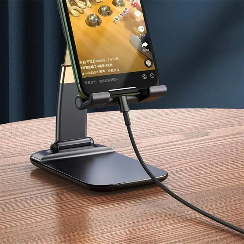 Foldable Stainless Steel Mobile Phone Stand for Tablets