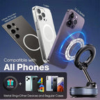 Magnetic Car Phone Holder Stainless Steel Adjustable Mount