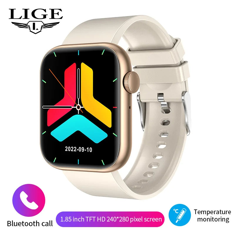 LIGE Smart Watch 1.85 Inch Bluetooth Call Sports Bracelet