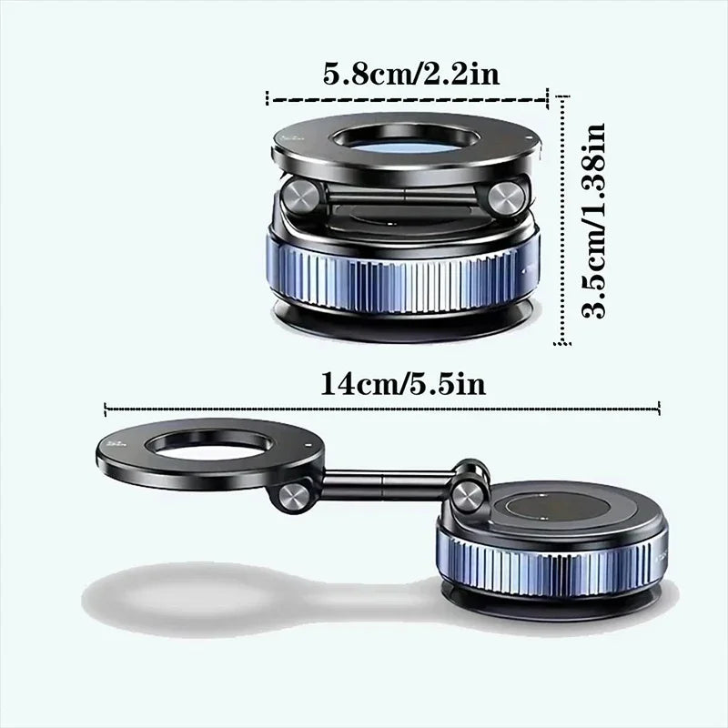 Magnetic Car Phone Holder Stainless Steel Adjustable Mount