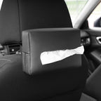Car Tissue Box with Artificial Leather for Hanging Storage