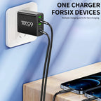 65W USB Charger Type C Adapter for iPhone Samsung Xiaomi Huawei